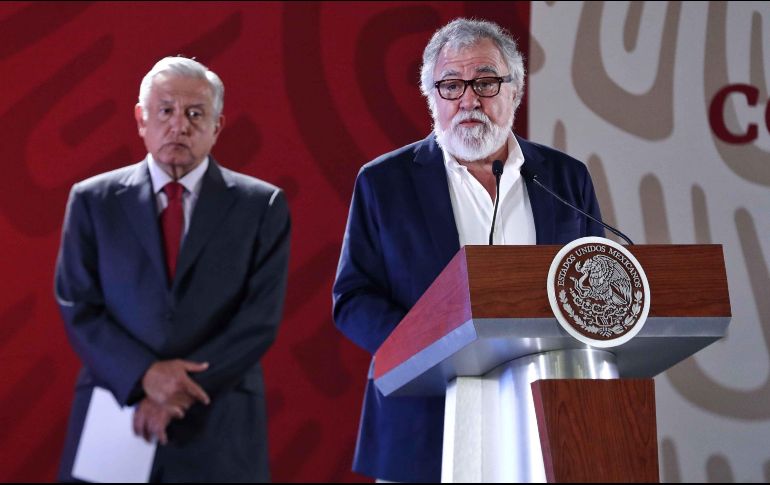 Por la mañana, el Presidente y Alejandro Encinas, presentaron la Estrategia Nacional de Búsqueda de Personas Desaparecidas. SUN / D. Sánchez