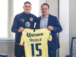 Castillo ya aprobó los exámenez médicos con las Águilas, pero está descartado para el juego de Copa de mañana martes ante Necaxa. TWITTER/@ClubAmerica