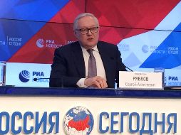 Serguéi Riabkov insiste en Rusia espera que Estados Unidos concrete su propuesta, que está dispuesta a estudiar con interés, y añadió que él confía que esto se hará en 