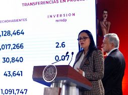 Durante la conferencia de prensa matutina, el Presidente dijo que la población objetivo es de ocho millones 500 adultos mayores. NTX / J. Lira