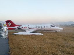 A las 07:00 horas de este jueves una aeronave tipo Lear Jet 35, matrícula XA-DOC debió aterrizar de emergencia. NTX