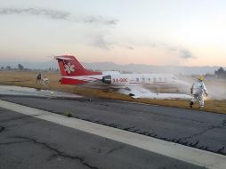 El servicio médico de urgencias SUUMA Voluntarios difunde imágenes del accidente aéreo. NTX