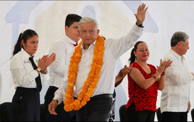 López Obrador se encuentra en Guerrero para entregar becas bienestar para las familias. NTX / J. Lira