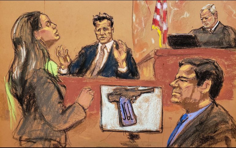 Reny Rivera , originario de España, aseguró ser pariente de Guzmán Loera el jueves, cuando se presentó en la corte donde se realiza el juicio al capo de Sinaloa. EFE/Archivo