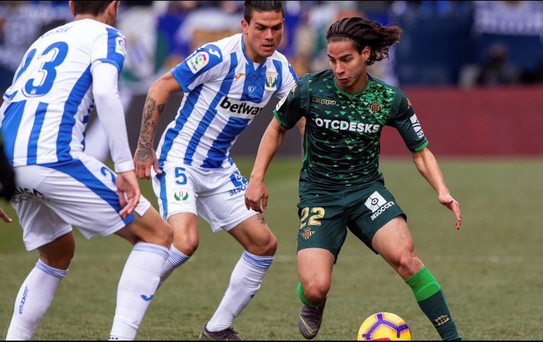 Lainez entró al campo de juego al inicio del segundo tiempo para buscar desequilibrar al Leganés. EFE/R. Jiménez