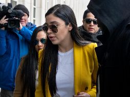 Emma Coronel, a su llegada al tribunal en Brooklyn en espera de se dicte la sentencia a su esposo, 