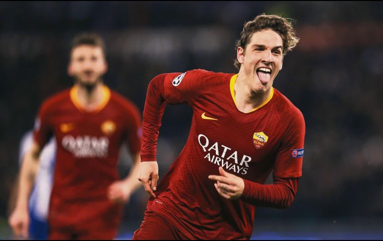 Nicolo Zaniolo marcó los dos tantos con los que la Roma se impuso ayer. EFE / R. Antimiani