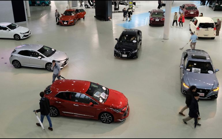 Al año, no pagan arancel 2.6 millones de vehículos vehículos de pasajeros mexicanos exportados a Estados Unidos. AFP/K. Nogi