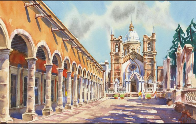 Nochistlán. En Zacatecas. ESPECIAL/Acuarela de Jorge Monroy