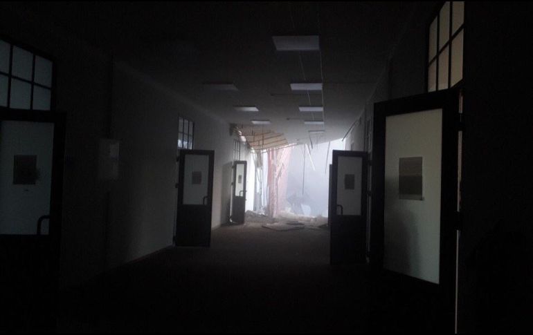 Al parecer, el derrumbe tuvo lugar durante unas obras de reparación de la Universidad Nacional de Investigación de Tecnología de la Información, Mecánica y Óptica (ITMO). TWIITER/ @juancarlospinov
