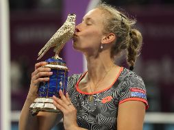 Elise Mertens logró el título en Doha ante la ex número uno del mundo. AFP / K. Jaafar