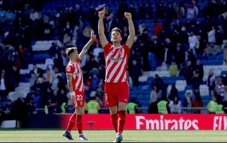 El Levante, la Real Sociedad, y ahora el Girona, han derrotado a los blancos en el Santiago Bernabéu. EFE/C. Moya