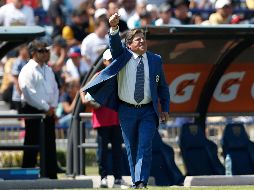 Herrera atribuyó la derrota de América a un acierto puntual de Pumas, que anotó de cabeza en tiro de esquina. AP/E. Verdugo