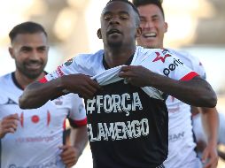 Yago da Silva, de Lobos, dedicó su gol al Flamengo, que hace unos días sufrió un catasrofico incendio en sus instalaciones. MEXSPORT/C. Milanes