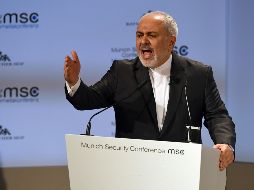 Mohammad Javad Zarif habla en la Conferencia de Seguridad en Múnich. AP/K. Joensson