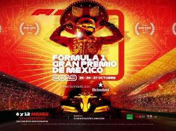 En la imagen se ve a un personaje, ''Mario Achi'', que luce un traje entremezclado de piloto de F1 y mariachi, casco de conductor y sombrero. TWITTER / @mexicogp