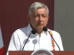 López Obrador ofreció un discurso durante la ceremonia en Chetumal. TWITTER / @lopezobrador_
