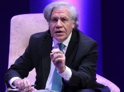 El secretario general de la Organización de los Estados Americanos (OEA), Luis Almagro, habla durante la inauguración del 