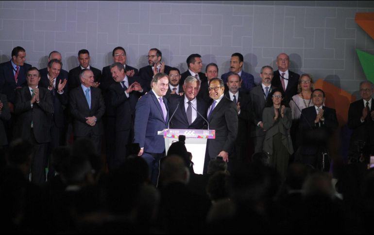 El presidente Andrés Manuel López Obrador asistió a la XXXVI Asamblea Anual Ordinaria del Consejo Coordinador Empresarial. NTX/G. Durán