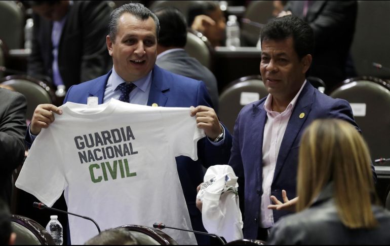 En el posicionamiento, todos los líderes parlamentarios adelantaron su voto a favor de la minuta y hablaron de las ventajas que traerá la creación de la Guardia Nacional. NTX / A. Monroy