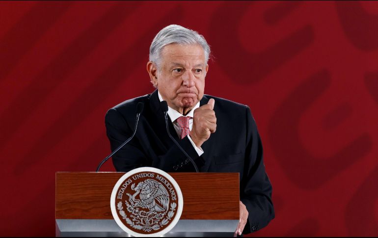 El presidente de México, Andrés Manuel López Obrador, habla en rueda de prensa este jueves, en el Palacio Nacional. EFE/J. Méndez