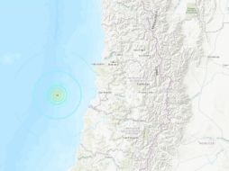 El epicentro del sismo se localizó a 96 kilómetros al oeste de Pichilemu. ESPECIAL/USGS