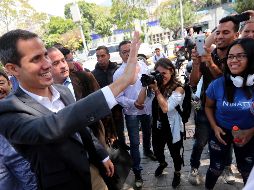 Guaidó se reúne este martes con representantes sindicales en otro claro desafío al régimen de Venezuela. REUTERS / I. Alvarado