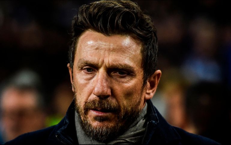 En 2018, di Francesco llevó a la Roma hasta las semifinales de Champions. El club no alcanzaba la penúltima ronda del torneo desde 1984 y lo hizo con una gran remontada ante el Barcelona. AFP / P. de Melo Moreira