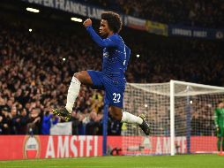 El brasileño Willian marcó el segundo gol de los Bleus en la victoria 3-0 sobre el Dínamo de Kiev. AFP/G. Kirk