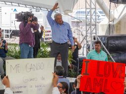 López Obrador citó la Biblia para pedir a los asistentes respeto a la autoridad. NOTIMEX/J. Pazos