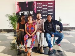 Al frente. Producción del documental “Chéche Lavi” en el FICG: los productores Rachel Cantave, Nora Mendis, Abraham Ávila y el director Sam Ellison (al centro). EL INFORMADOR / N. Gutiérrez