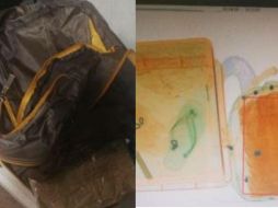  Al pedir que abriera el equipaje para revisar el bulto, descubrieron que se trataba de tres kilogramos de heroína pura. TWITTER/ @PoliciaFedMx