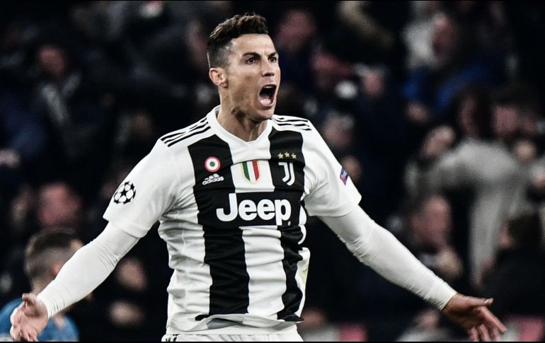 Apoteósis de Cristiano. El portugués de la da el pase a Cuartos a la Vecchia Signora. AFP/M. Bertorello