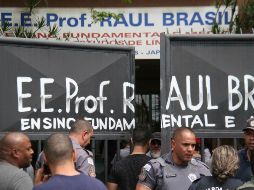 Una portavoz de la Policía Militarizada explicó que ''dos encapuchados, aparentemente dos adolescentes'' entraron en la escuela pública en Sao Paulo y ''efectuaron varios disparos''. AP / M. Sumiya