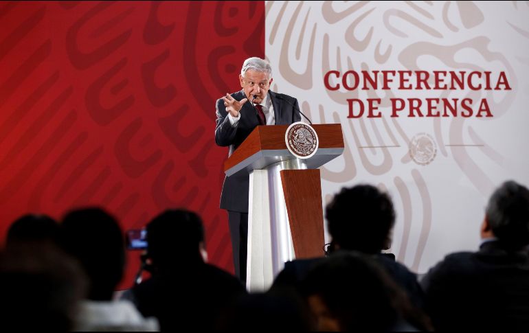 El Presidente menciona que la cuarta transformación significa “que haya dignidad para decir no”. EFE / J. Méndez