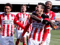 Lozano sacó un potente disparo por abajo que marcó el 1-0 y el tanto del triunfo al minuto 86. TWITTER / @PSV