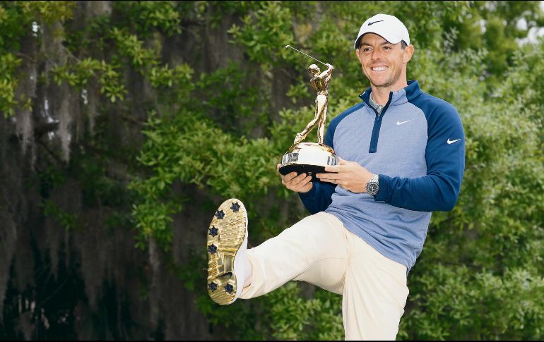 Rory McIlroy celebró de manera peculiar su primera victoria en el Players Championship. AFP