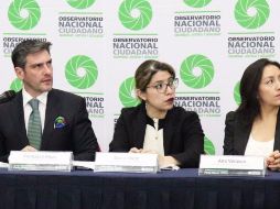 Francisco Rivas, director del Observatorio Nacional Ciudadano de Seguridad, Justicia y Legalidad, habla ante los medios de comunicación. TWITTER/@ObsNalCiudadano