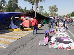 Desde la madrugada los maestros llegaron a las inmediaciones del Palacio Legislativo de San Lázaro donde pretenden permanecer en campamento hasta mañana. NTX / ARCHIVO