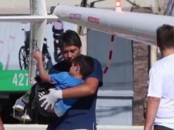 Imagen de video del traslado de Benjamín. YOUTUBE@Crónica TV