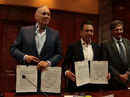 El presidente municipal de Zapopan, Pablo Lemus comentó que Extra A.C aportará 300 mil árboles al municipio  en este trienio. EL INFORMADOR / P. López