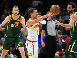 Trae Young fue el mejor jugador de Atlanta, anoche contra Utah. AP/J. Amis