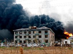 La potencia de la explosión alcanzó unos tres kilómetros de distancia, causando daños a otros edificios. AP / Vía Chinatopix