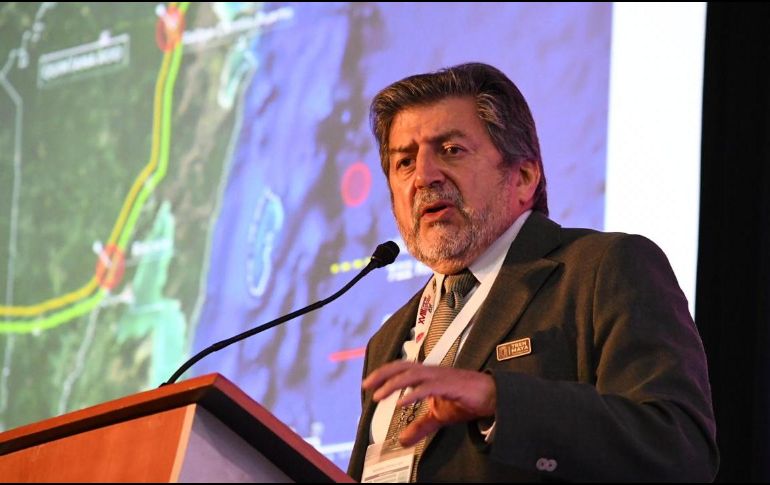 Rogelio Jiménez Pons participó en el segundo día de Expo Rail 2019. TWITTER/@OnceNoticiasTV