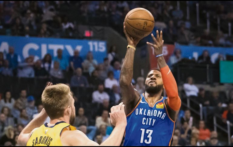 Paul George anotó 31 puntos para la causa del Thunder, que pasaba por una mala racha. AP / R. Ferguson