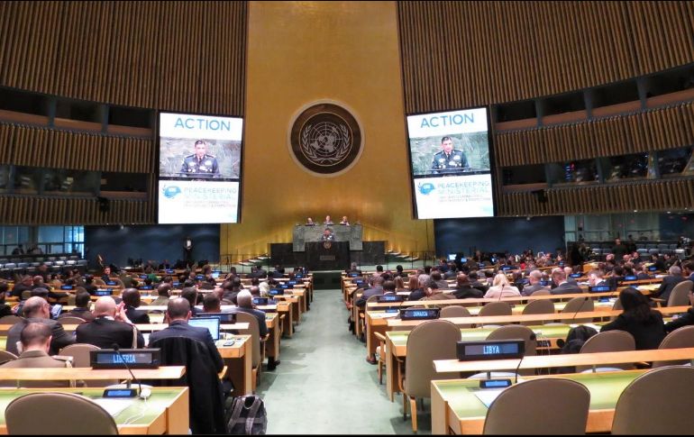 En su intervención, el general Cresencio Sandoval adelantó que se incrementará la participación de mujeres en las operaciones de paz. TWITTER/@Luis_C_Sandoval