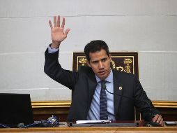 Juan Guaidó presidió el martes una sesión del Parlamento, en Caracas. EFE/M. Gutiérrez