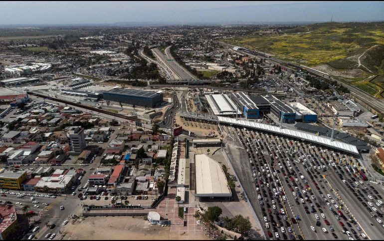 Garita de San Ysidro, entre Tijuana y San Diego. “No vamos a ver una frontera cerrada. Sería un acto muy tonto por parte de Trump”, dijo Bersin. AFP/G. Arias