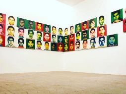 En las imágenes que el artista ha compartido en los últimos días se observan los retratos de los estudiantes normalistas desaparecidos. INSTAGRAM/aiww