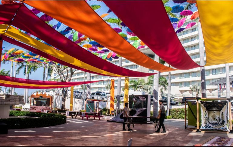 Aspecto de la 44 edición del Tianguis Turístico de México 2019, en Acapulco, que abre este domingo. NTX/O. Aviñas